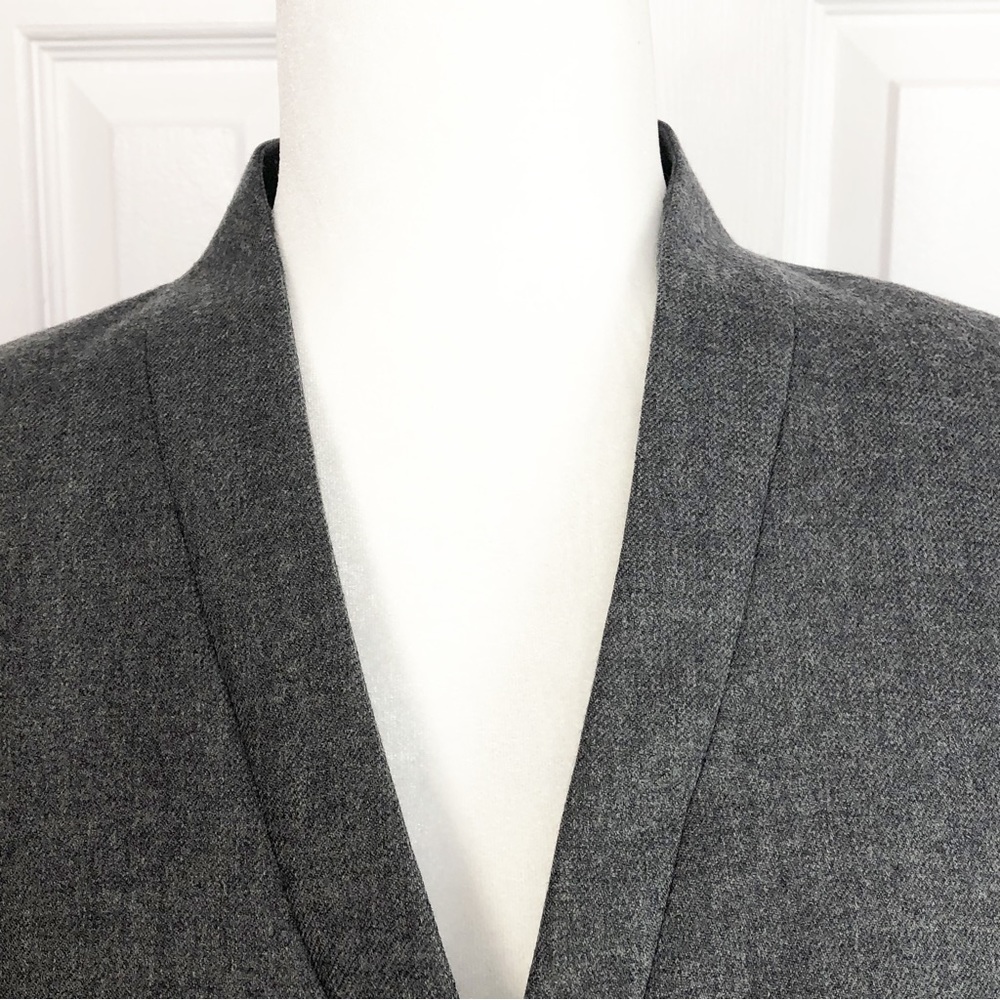 Pendleton Gray 100% Virgin Wool Collarless Three … - image 3